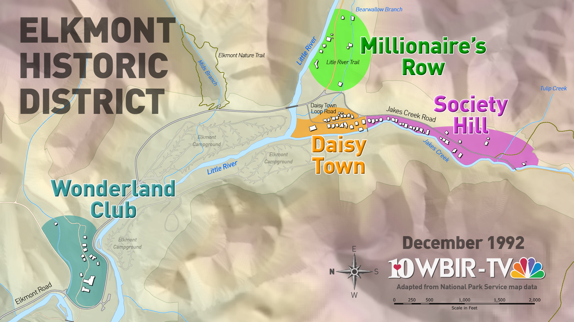 Photos of Elkmont cabins thenandnow